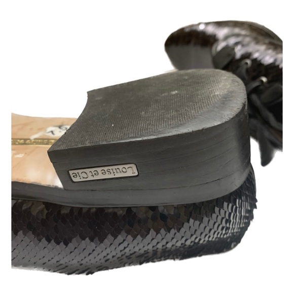 LOUISE ET CIE -‘Adwin' Black Patent Leather Almond Toe oxfords. Size 7.5 US - Picture 9 of 10